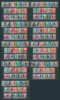 Germany, Soviet Zone 1948, Lot Of 9 Complete Sets MiNr 212-227 (or DDR 327-341), Used Catalogue Value: 360 Euro - Oblitérés