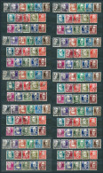 Germany, Soviet Zone 1948, Lot Of 10 Complete Sets MiNr 212-227 (or DDR 327-341), Used Catalogue Value: 400 Euro - Usati