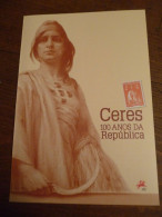 Portugal 2010 Centenaire Republique Ceres Gravé Taille Douce Brochure + Timbre + FDC Republic Centennial Engraved Stamp - Storia Postale