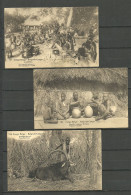 BELGISCH KONGO Congo Belge - Postal Stationery Cards, 3 Pcs, Unused - Ganzsachen