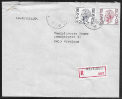 Belgium. Stamps Sc. 757, 789 On Registered Commercial Letter, Sent From Wevelgem On 29.04.1979 For Wevelgem - 1970-1980 Elström