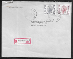 Belgium. Stamps Sc. 757, 789 On Registered Commercial Letter, Sent From Wevelgem On 30.04.1979 For Wevelgem - 1970-1980 Elström