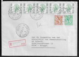 Belgium. Stamps Sc. 770, 769 On Registered Commercial Letter, Sent From Oostende On 6.03.1985 For Brugge - 1970-1980 Elström
