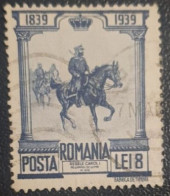 Romania 8L Used Stamp King Carol 1939 - Usado