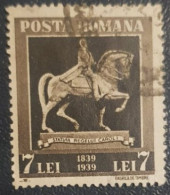 Romania 7L Used Stamp King Carol 1939 - Used Stamps