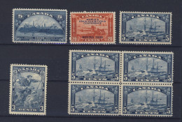 8x Canada Stamps #202-5c 203-20c 5x204-5c 205-3c Cartier Guide Value = $110.00 - Ungebraucht