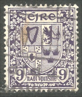510 Ireland 9p Violet Armoiries Coat Of Arms (IRL-147) - Usados