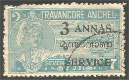 505 Inde Travancore Anchel 3a On 7ch Service (INS-242) - Travancore