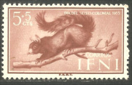 502 Ifni Ecureuil Squirrel Scoiattolo Ardilla Eichhörnchen Eekhoorn MVLH * Neuf CH Très Légère CH (IFN-15b) - Roditori