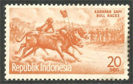 500 Indonesia Bull Race Course Taureau Vache MH * Neuf (IDS-187) - Vaches