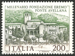 520 Italy Millénaire Monastère Fonte Avellana Monastery Millenium MNH ** Neuf SC (ITA-174c) - Monuments