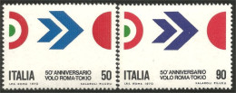 520 Italy Vol Rome Tokyo 1920 Flight 50th Anniversary Aniversaire MNH ** Neuf SC (ITA-112a) - 1961-70: Neufs