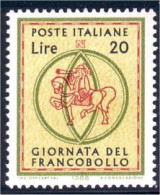 520 Italy Postrider Postier Cheval Mailman MNH ** Neuf SC (ITA-48b) - Giornata Del Francobollo