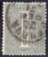 520 Italy 1c Gray Green 1863 Oblit 1872 (ITA-9) - Afgestempeld