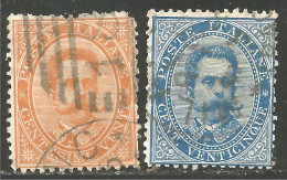 520 Italy 1879 Humbert I 20c-25c (ITA-252) - Afgestempeld