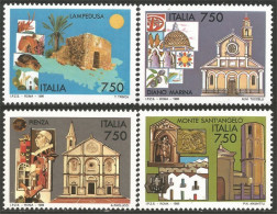 520 Italy Tourisme 1996 Cathédrales Pienza Anthony Belltower Cathedrals MNH ** Neuf SC (ITA-229b) - Abbeys & Monasteries