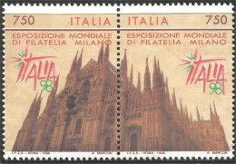 520 Italy Italia 98 Cathédrale Milan Cathedral MNH ** Neuf SC (ITA-225b) - Abbayes & Monastères
