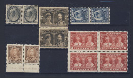 12x Canada Mint Multiple Stamps, #74-96-193-212-213 Guide Value = $65.00 - Neufs