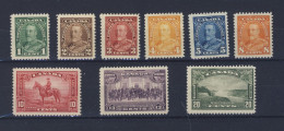 9x Canada Stamps #217 To 225 Mint F/VF Guide Value = $60.00 - Ungebraucht