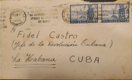 MI) 1959, ARGENTINA, FROM BUENOS AIRES TO HAVANA, FIDEL CASTRO, WITH CANCELLATION SLOGAN DO NOT SEND MONEY IN YOUR CORRE - Gebraucht