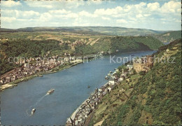 72304178 St Goar Fliegeraufnahme Rheinpartie St. Goar - St. Goar