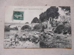 RARE - CPA 18 CHER - SAINT-FLORENT : Les Lavandières Au Glacis - Saint-Florent-sur-Cher