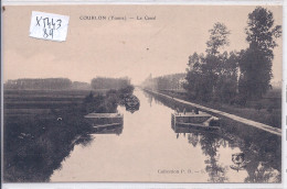 COURLON- LE CANAL- UNE PENICHE - Autres & Non Classés