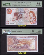 Isle Of Man 20 Pounds 2013, Paper, Lucky Number 555, PMG66 - 20 Pounds