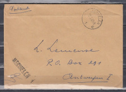 Brief Van Mechelen B1B Naar Antwerpen 1 Met Langstempel Mechelen 1 - Linear Postmarks