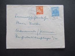 Böhmen Und Mähren 1942 MiF 1x Randstück Rechts Stempel Teplitz A.d.Betschwa / Teplice - Lettres & Documents