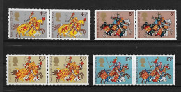 GRANDE-BRETAGNE 1974  PAIRE CHEVALIERS YVERT  N°729/732 NEUF MNH** - Ungebraucht