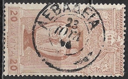 Greece 1896 Superb Cancellation ΛΕΒΑΔΕΙΑ Type V On 1896 First Olympic Games 20 L Brown Vl. 137 - Usati