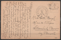 CP Aachen Franchise S.M.d'un Militaire Belge En Allemagne Pour Et Càd Relais STROMBEEK-BEVER /24 IX 1919 - Cartas & Documentos