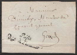 L. Datée 6 Frimaire AN 13 (1804) De GAND Du Préfet De L'Escaut Pour Membre Du Conseil Général EV - 1794-1814 (Période Française)