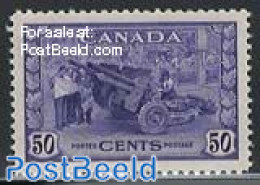 Canada 1942 50c Violet, Stamp Out Of Set, Mint NH, History - Militarism - Nuevos