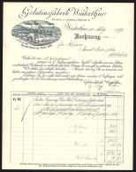Rechnung Winterthur 1897, Gelatinefabrik Winterthur, Das Betriebsgelände Mit Einer Gleisanlage  - Schweiz