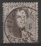 N°14a - 10c Brun-roux Belle Oblitération VILVOORDE - 1863-1864 Medallones (13/16)