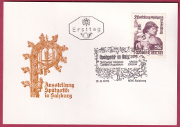 Österreich 1393 Ersttag Auf Karte 21. 8. 1972, Ausstelung Spätgotik In Salzburg (Nr.10.143) - FDC