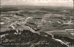 72291426 Daun Eifel Fliegeraufnahme Burg Altburg Sternwarte Schalkenmehrener Maa - Daun