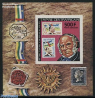 Central Africa 1979 Sir Rowland Hill S/s, Imperforated, Mint NH, Sir Rowland Hill - Stamps On Stamps - Rowland Hill
