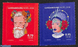 Luxemburg 2018 Christmas 2v S-a, Mint NH, Nature - Religion - Flowers & Plants - Christmas - Nuovi