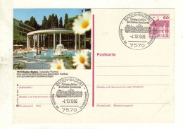 Carte 1er Jour ALLEMAGNE DEUTSCHE BUNDESPOST Oblitération 7570 BADEN BADEN 1 04/10/1986 - 1981-2000