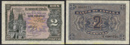 8420 ESPAÑA 1938 2 PESETAS ESTADO ESPAÑOL 30 DE ABRIL DE 1938 - Otros & Sin Clasificación