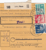 BiZone Paketkarte 1948: Füssen Nach Haar, Heilanstalt, Baronesse - Lettres & Documents