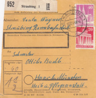 BiZone Paketkarte 1948: Straubing Nach Haar, Pflegeanstalt - Brieven En Documenten