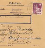 BiZone Paketkarte 1948: Lochham Nach Heilanstalt Haar - Brieven En Documenten