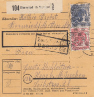 BiZone Paketkarte 1948: Bernried/Metten Nach Haar B. München - Brieven En Documenten