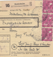 BiZone Paketkarte 1948: Heidenheim über Gunzenhausen Nach Eglfing - Storia Postale