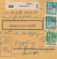 BiZone Paketkarte 1948: Rosenheim Altenbrunn Nach  Eglfing - Briefe U. Dokumente