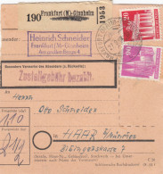 BiZone Paketkarte 1948: Frankfurt Ginnheim Nach Haar - Covers & Documents